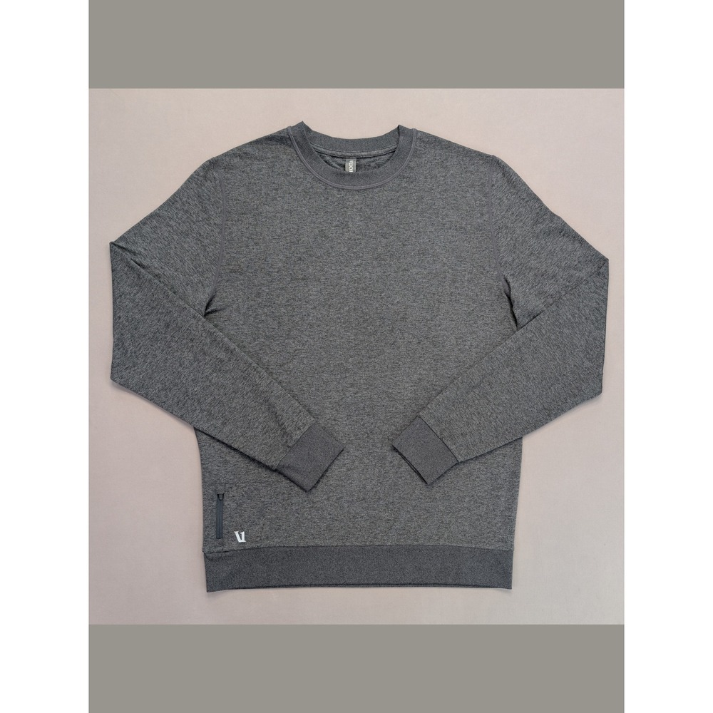 Vuori Gray Crewneck Sweatshirt Mens Large Performance Athleisure Pullover